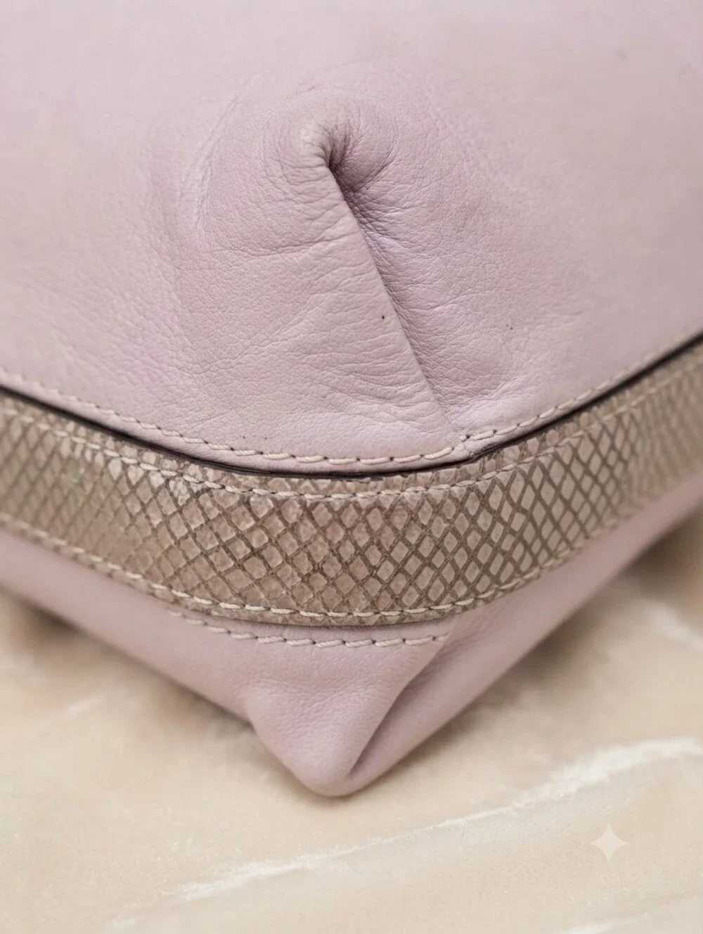 Title:🚨 RARE Pastel Lilac Coach Penelope Trimmed Hobo Bag w/ Snake Accent 🚨